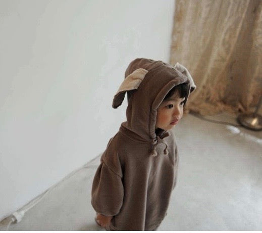 Kids Bunny Ear Hoodie Dress