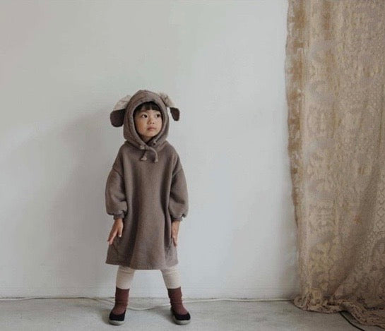 Kids Bunny Ear Hoodie Dress