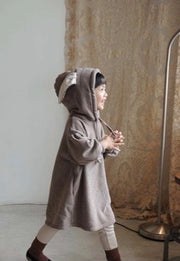 Kids Bunny Ear Hoodie Dress